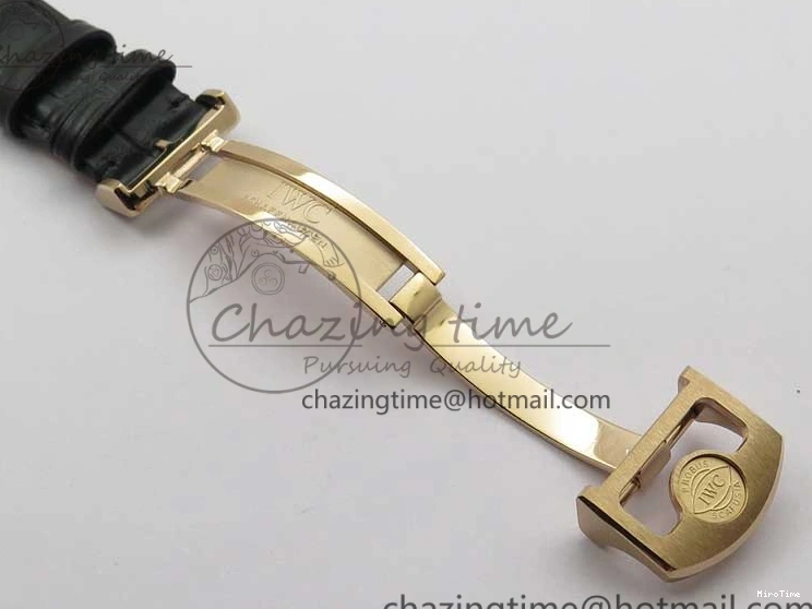 MIROTIME 0223 Premium Portugieser Perpetual Calendar IW503302 RG V9F 1:1 Best Edition Blue Dial on Black Leather Strap A 7098